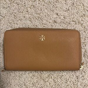 Tory Burch Tan Saffiano Leather Wallet